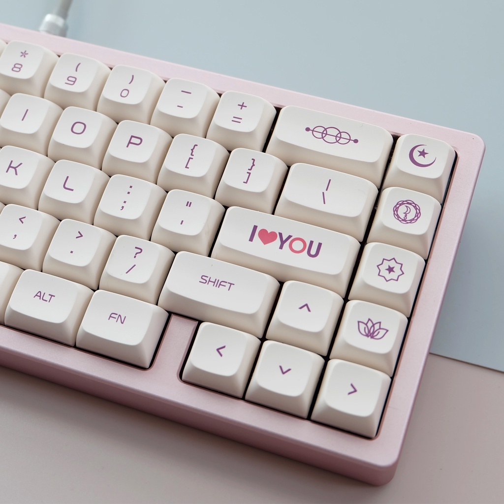 Pbt Xda Profile Keys Keycaps Dye Sublimation Ansi Layout Keyset For Gaming Keyboard Cherry