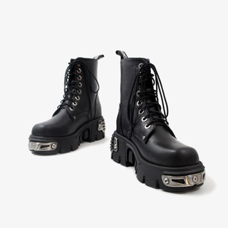 【Mr. Zhang】2021 new thick bottom motorcycle lace up short boots women