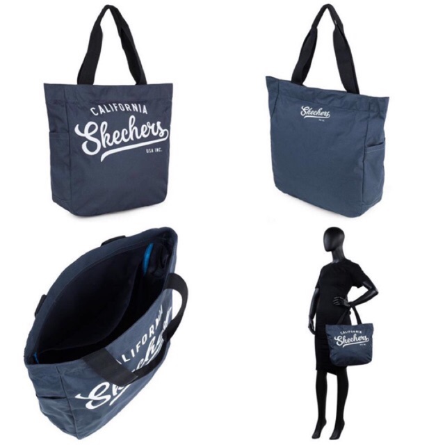 Skechers tote bag - Navy blue | Shopee 
