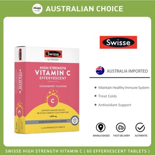 Swisse High Strength Vitamin C 60 Effervescent Tablets