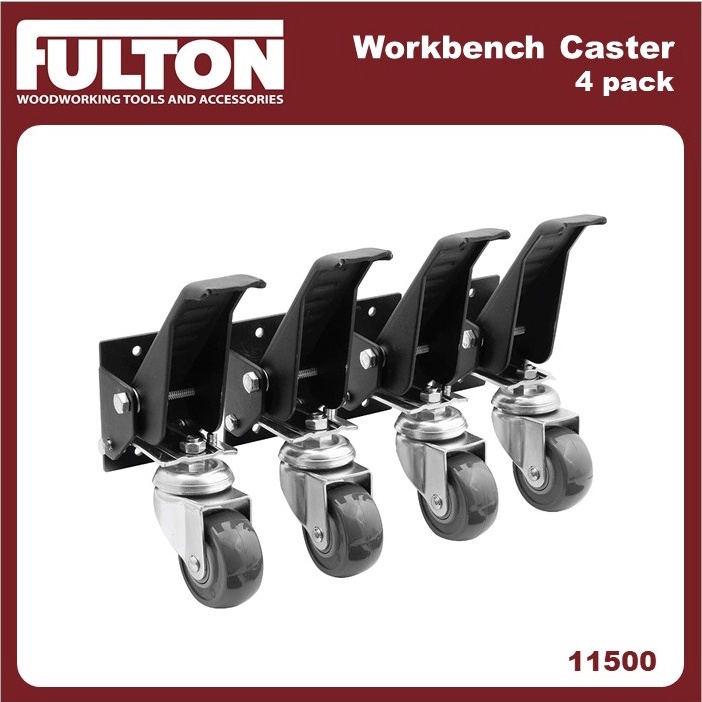 Fulton Workbench Caster Kit, 4 pack, Workbench Caster kit 4 Heavy Duty