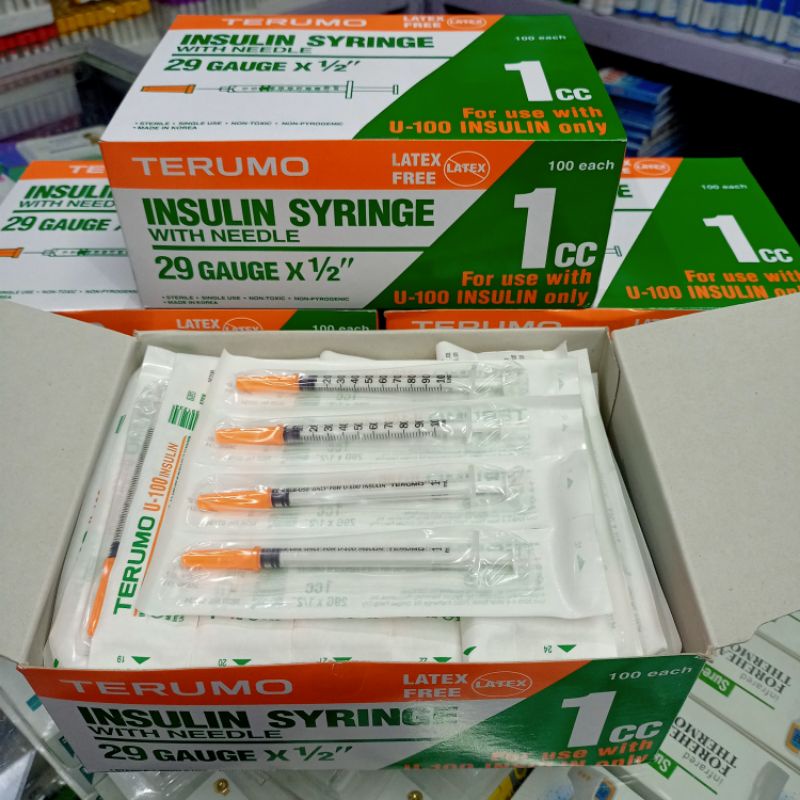 Terumo Insulin Syringe With Needle 1cc 29 G X 1 2 100pcs 1ml 29g 13mm Shopee Philippines