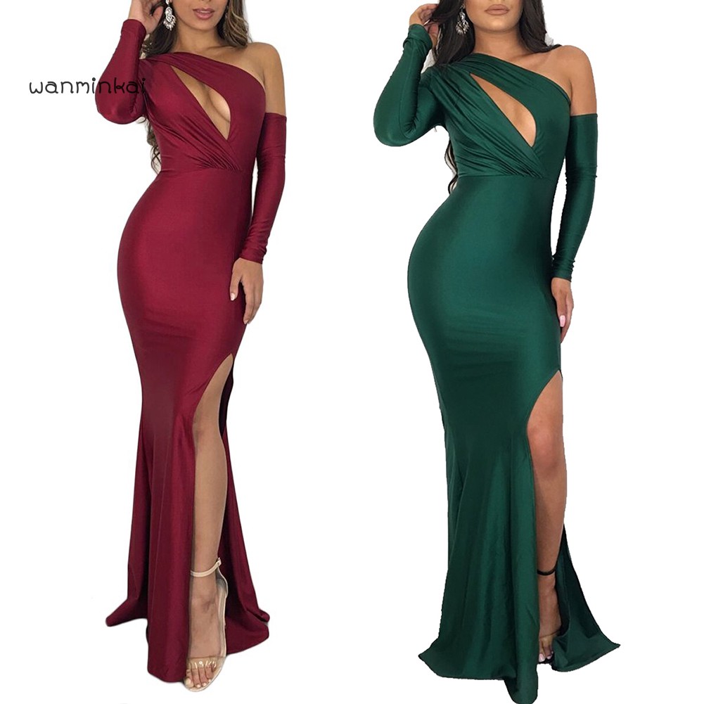 hailee high slit maxi dress
