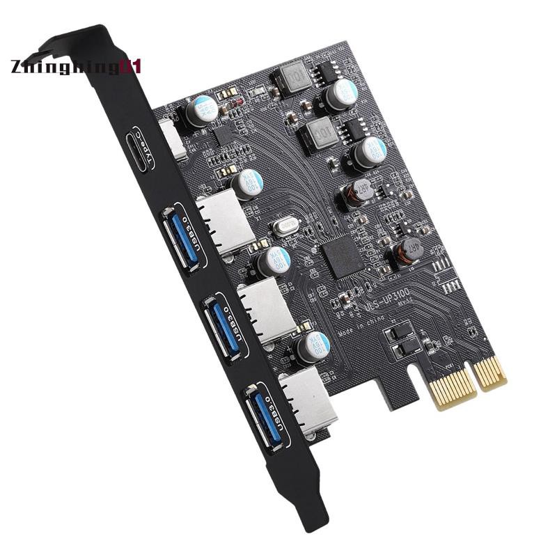 PCIE to USB3.0+Type C Expansion Card (PCIe Card)3 Ports with