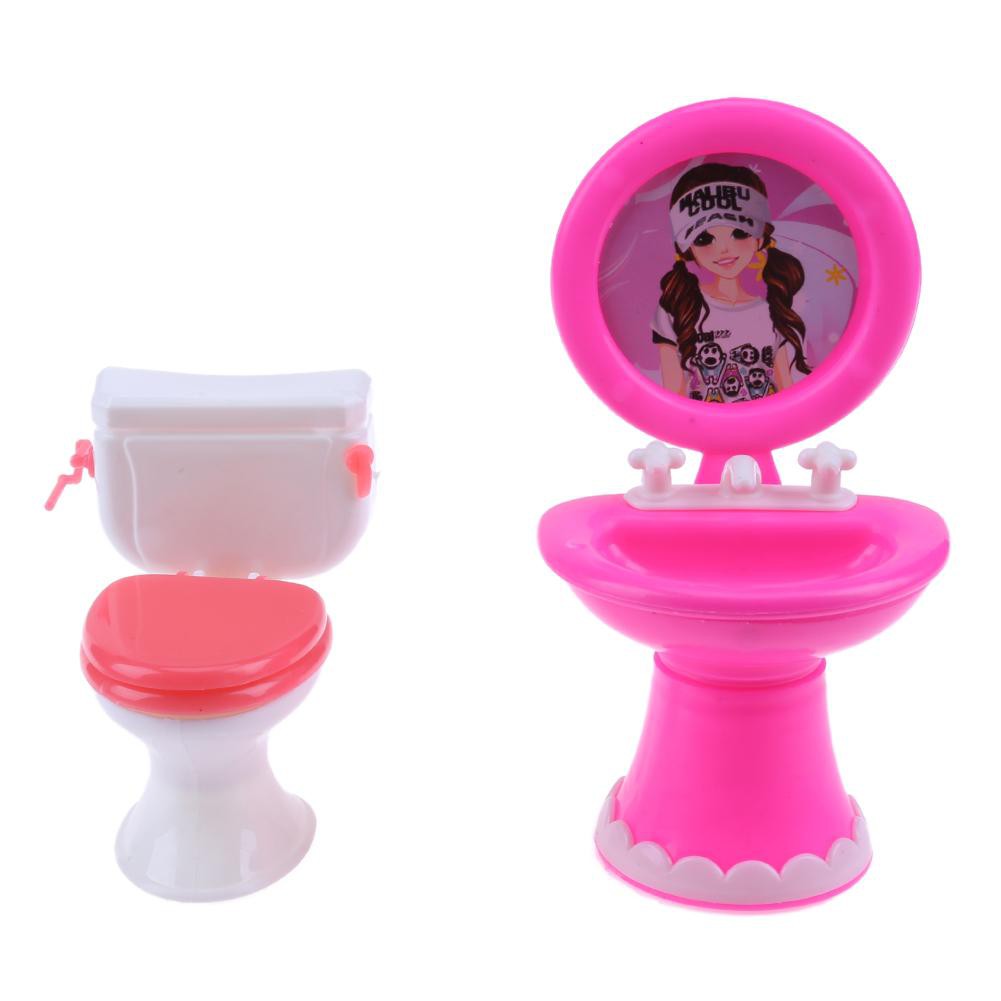 barbie toilet set