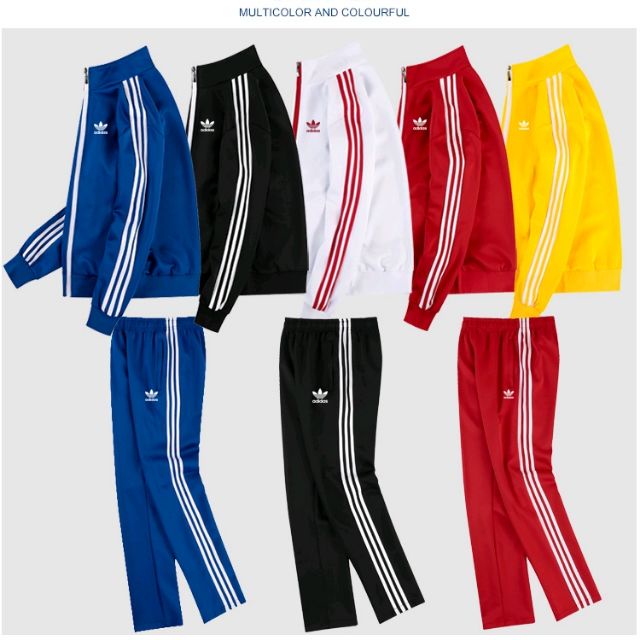 Adidas Men's Mix & Match 3Stripes Track Jackets & Pants Training Full