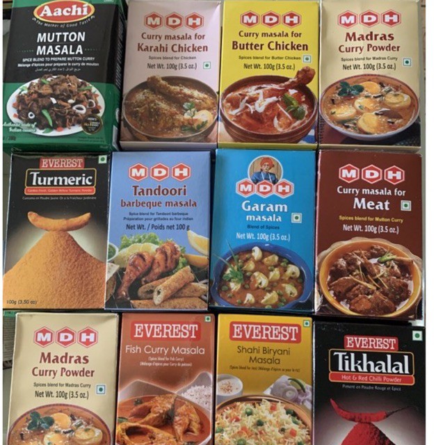 MDH Everest Aachi Madras Curry Garam Masala Biryani Mutton Masala