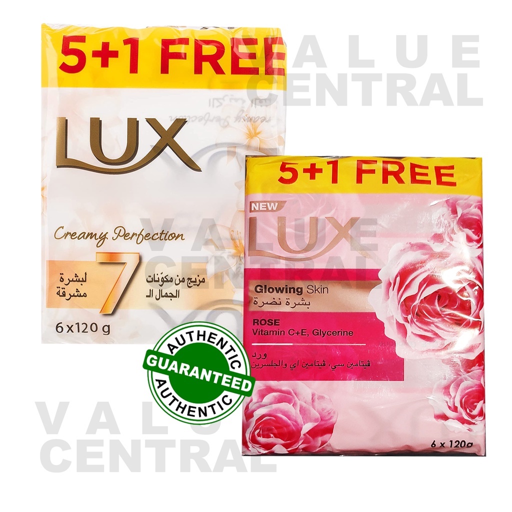 Lux Bar Soap Creamy Perfection Glowing Skin Soft Rose 120g 5+1 Free ...