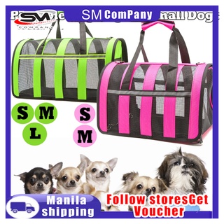 【COD】Pet carry bag Portable mesh Breathable Dog Cat Carrier Bag for Outdoor Travel