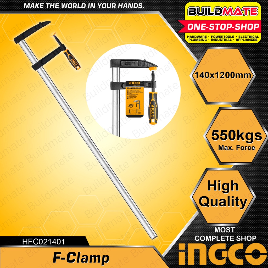 Ingco F-Clamp 140x1200mm HFC021401 100% ORIGINAL / AUTHENTIC •BUILDMATE ...