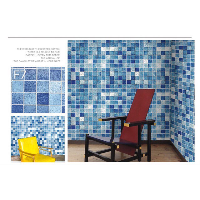 Fashion shop kitchen wallpaper tiles design self adhesive wallpaper