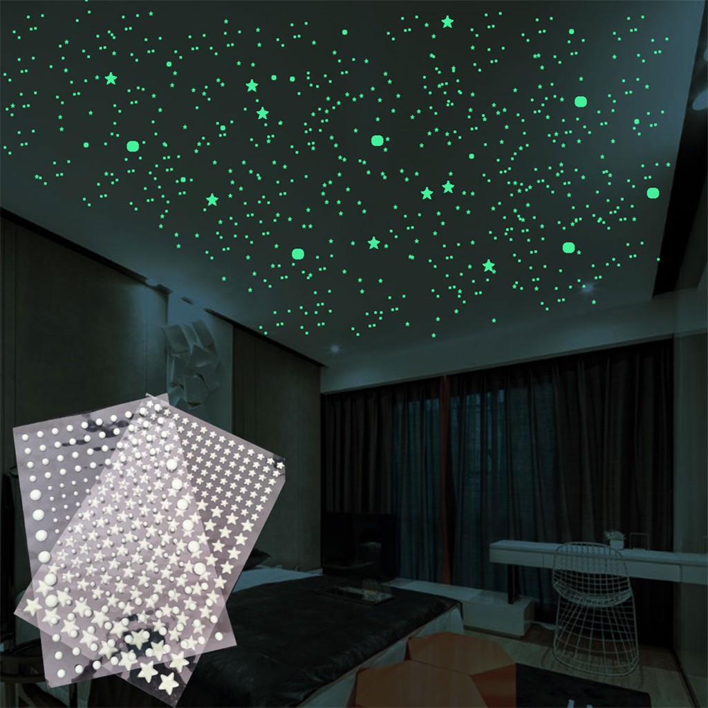 Superlife 3d Stars Glow In The Dark Luminous Fluorescent Wall