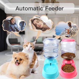 [COD] Automatic Dog Cat Pet Feeding Drinkers Dispenser Plastic Food Water Self Feeding Bowl Auto