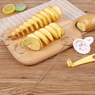1 Set Creative Spiral Potato Cutter / Manual Slicer Fry Vegetable Spiralizer Maker / Stainless Steel Sticks Chip Cutter Tools / Kitchen Accessories #1