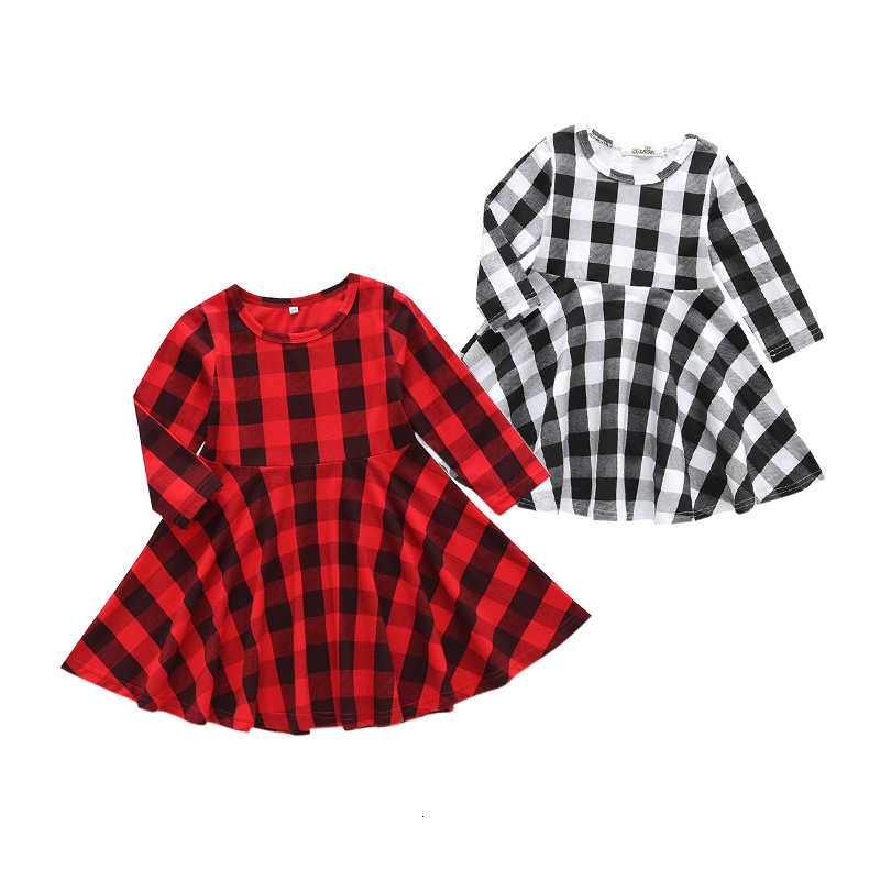 girls red plaid dress