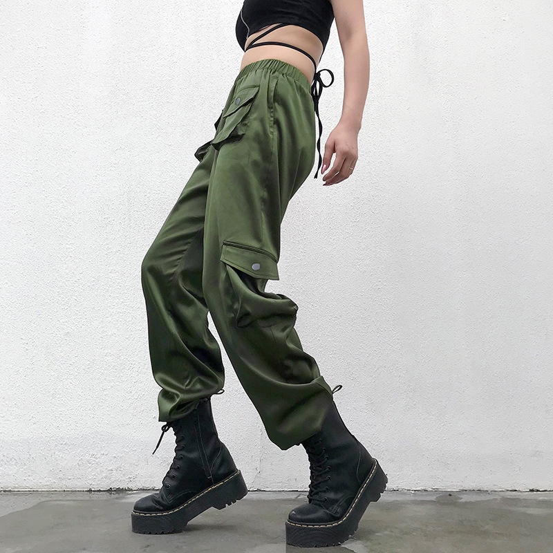 green casual pants