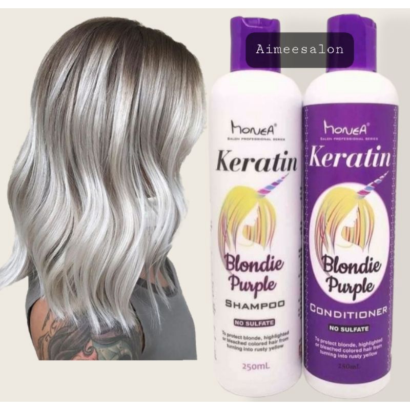 Monea keratin Purple Shampoo/Conditioner 250ml Shopee Philippines