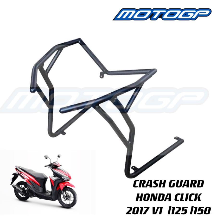 Cod 1pc Honda Click V1 125i 150i Half Crash Guard Stainless Steel 1 000