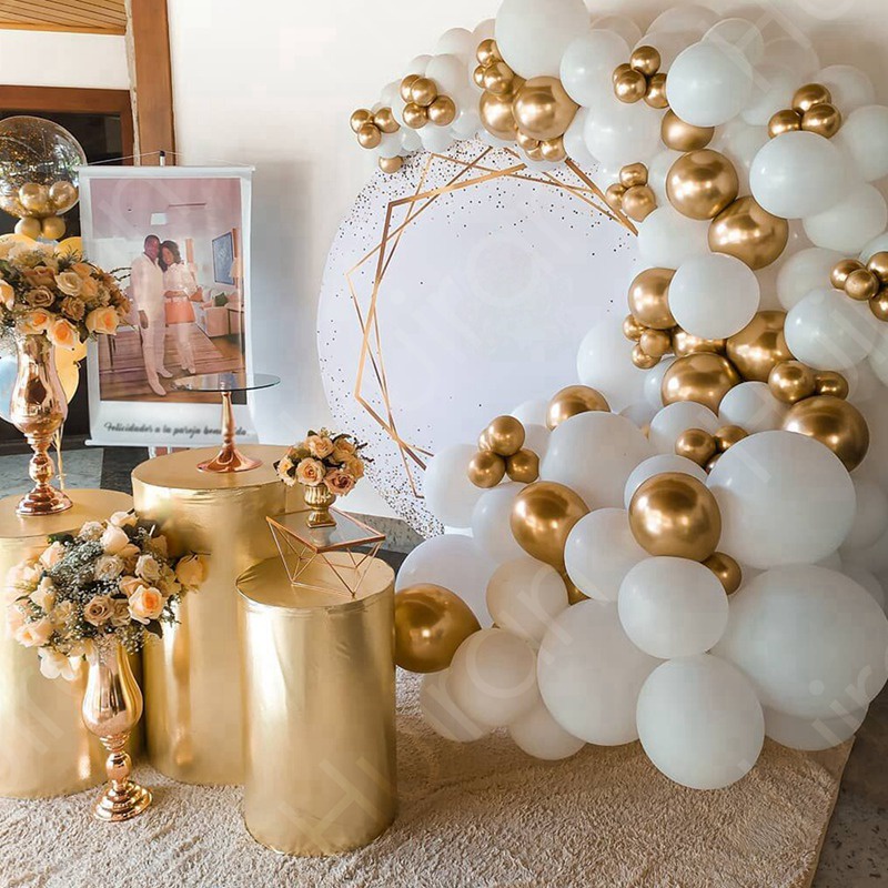 White Gold Balloons Garland Arch White Wedding Balloon Decoration Background  Wall Baby Shower Wedding Birthday Party Decor Supplies Balloons | Shopee  Philippines