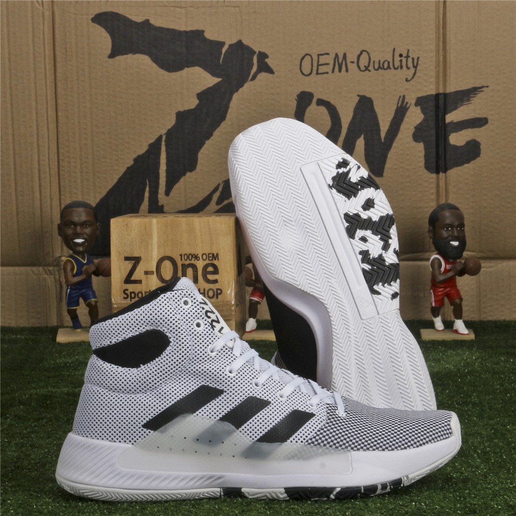 white and black adidas running shoes