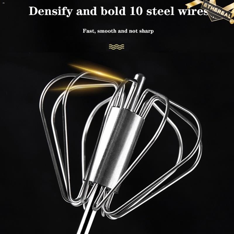 kitchenSemi Automatic Egg Beater Manual Hand Mixer Stainless Steel Whisk Mixer Egg Beater Cream