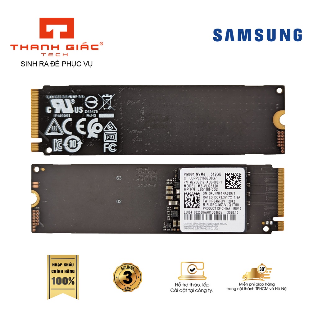 Samsung NVMe PM991 512GB M.2 2280 PCIe Gen3 x4 SSD | Shopee Philippines