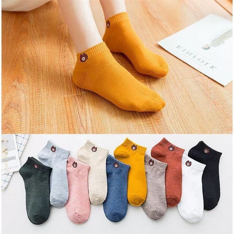 Bear Female Shallow Mouth Sock | Shopee Philippines
