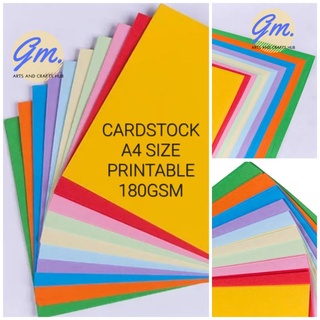COLORED CARDSTOCK A4 Size 100 sheets/ 50 sheets 180gsm Assorted Colors Matte Paper for sticky note