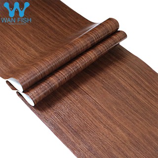 WANFISH Chocolate Wood Design 10Mx45CM Self-Adhesive Waterproof Wallpaper Sticker For Room Decor
