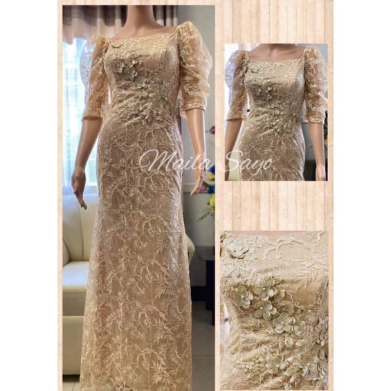 champagne gown for ninang