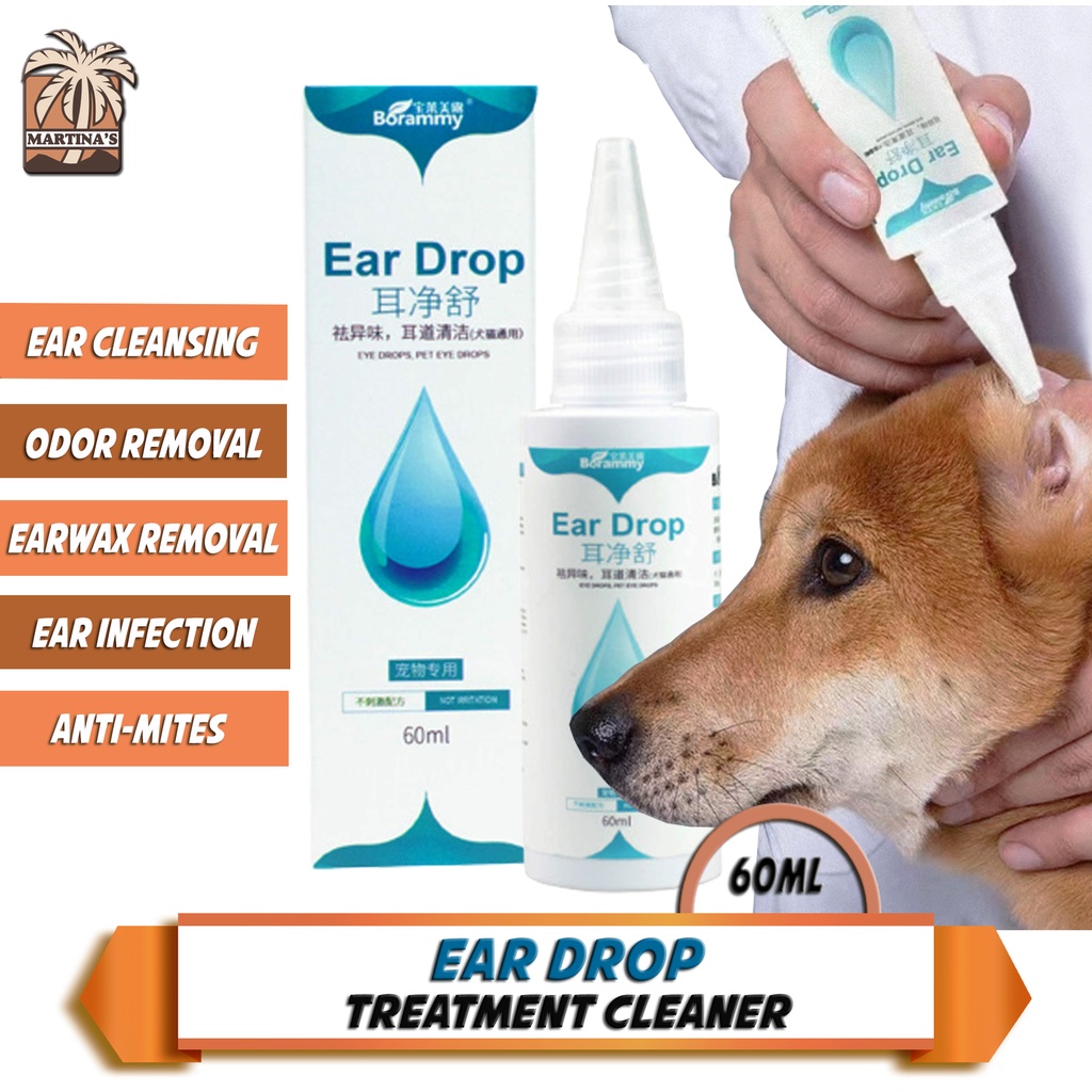 EAR DROP Martina's Cat Dog Ear Mites Odor Removal Infection Solution