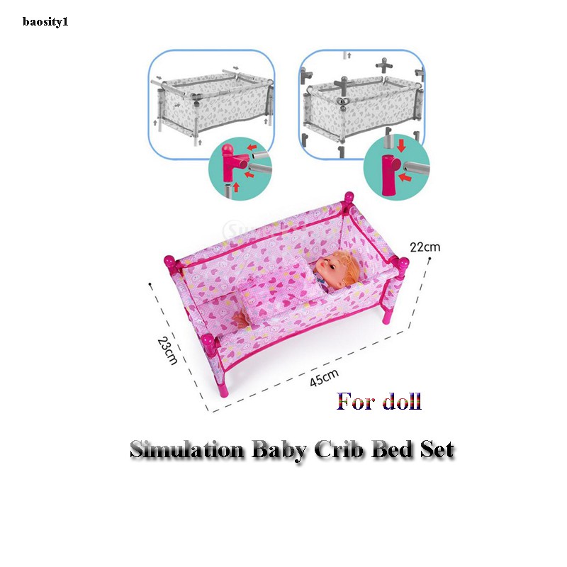 Cod Stocked Magideal Baby Toddler Crib Bed Abs Plastic Furniture Forfor 9 12 Inch Reborn Baby Girl Boy Doll Shopee Philippines