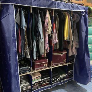 Diy Large Size Solid Wood Combination Wardrobe Cabinet Shopee