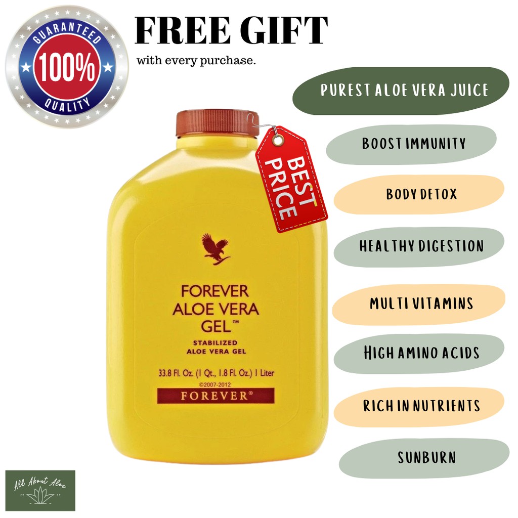 Forever Living Aloe Vera Gel 100 Pure Aloe Vera Juice 1 Liter Shopee Philippines 8396