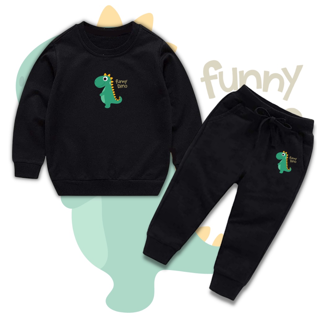 2in1 Green Dino Terno for Kids (0-12 Years Old) Jogger Sweater Jacket ...