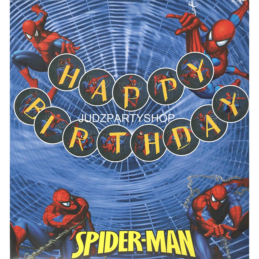 Spiderman Happy Birthday CHARACTER Banner | Shopee Philippines