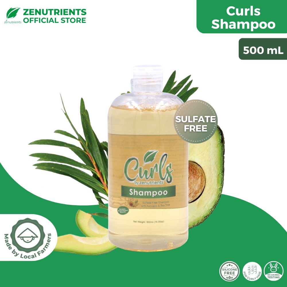 Curls by Zenutrients Avocado & Tea Tree SulfateFree Shampoo 500ml ( CGM / Curly Girl Method