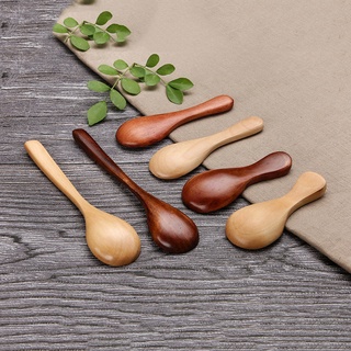 Natural Wooden Spoon  Tea Honey Coffee Condiment Salt Sugar Spoon Cooking Tools Kitchen Gadgets #9