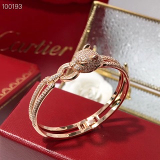 Cartier style 叨 ring leopard diamond bracelet. Bracelet inner circumference 17CM #3