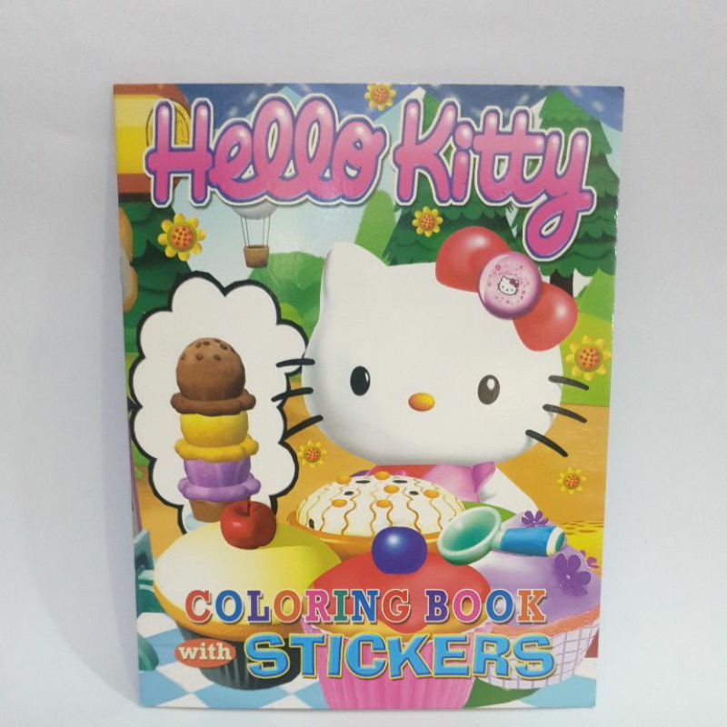 Colouring Book and Stickers- Hello Kitty | Shopee Philippines