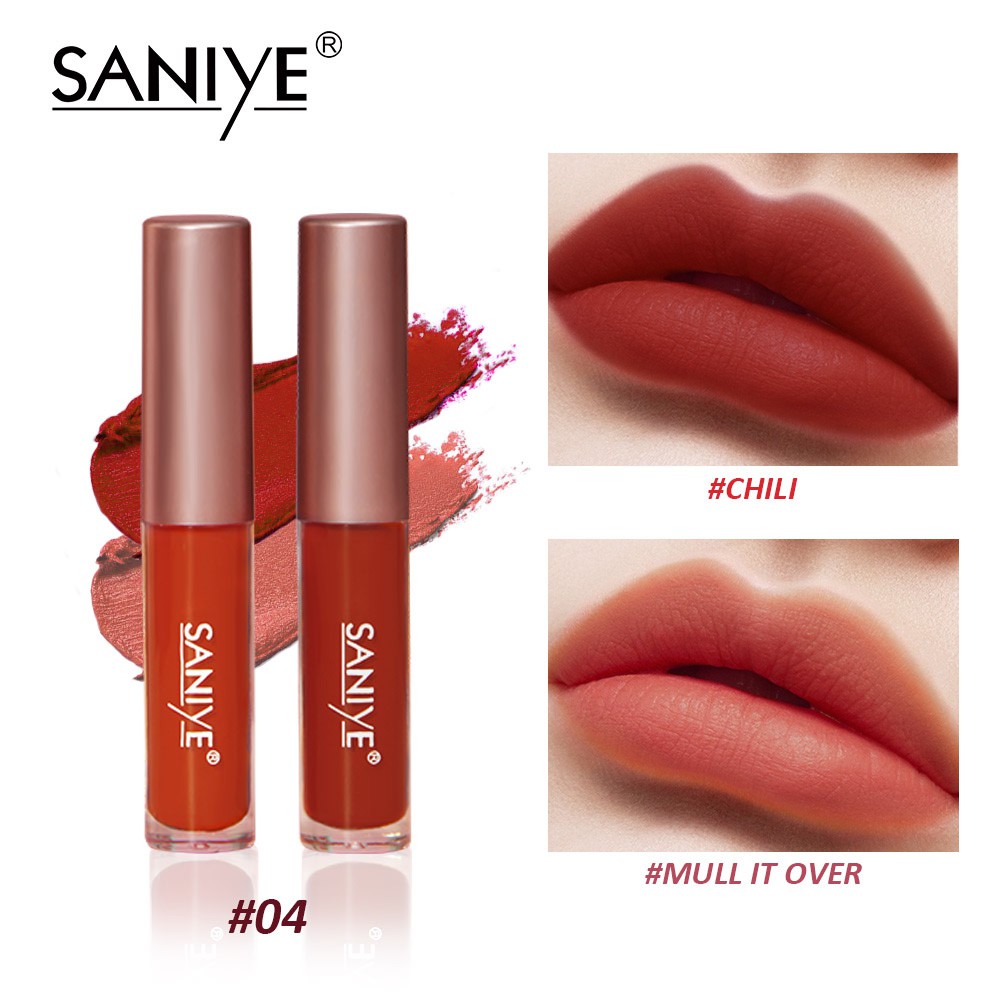 SANIYE 2pcs/Set LongLasting LipTint Liquid Matte Lip Gloss Set Boxed ...