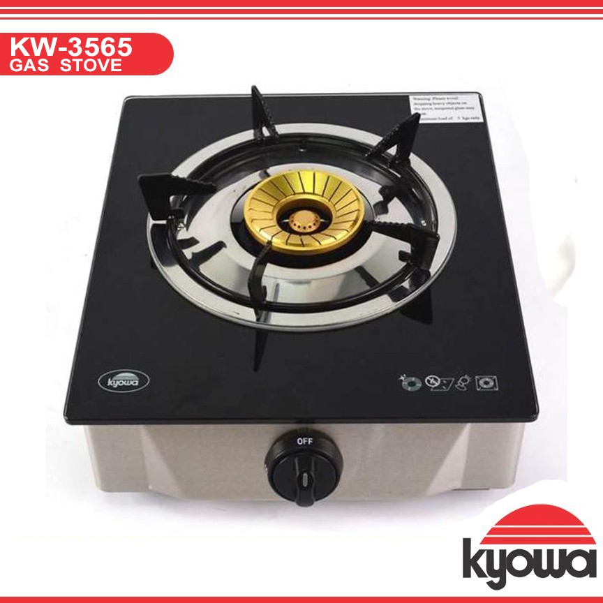 Kyowa Kw 3565 1 B Glass Top Gas Stove W Cast Iron Burners Shopee