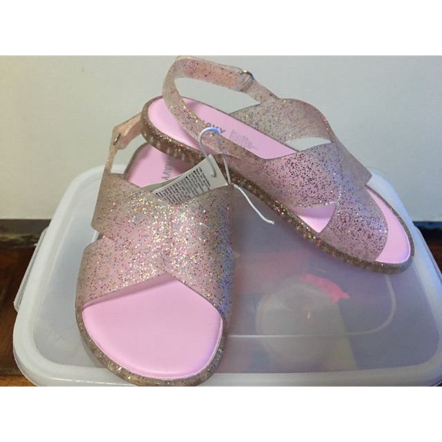 cross strap jelly sandals