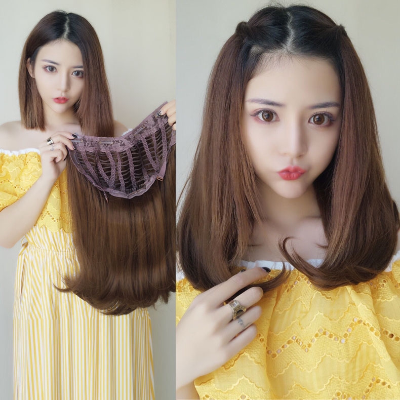 Wig Wig Woman Short Hair U Type Semi Hood Curly Stealth