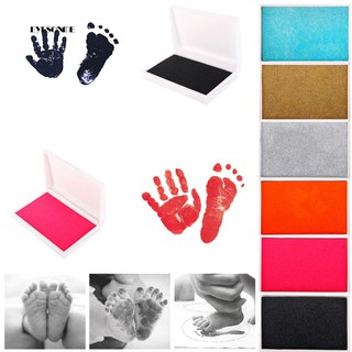 EYe❀Newborn Baby Reusable Safe Craft Non-Toxic Handprint Footprint Inkpad Toddlers