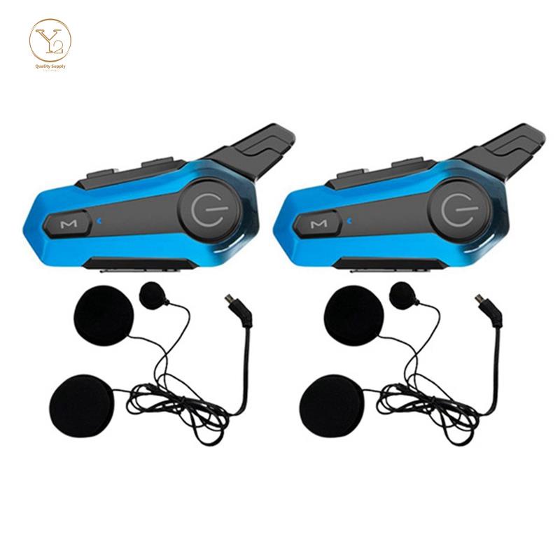 2 Set Motorcycle Bluetooth Full Helmet Pairing Waterproof
