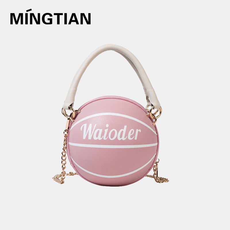 pink basketball bag