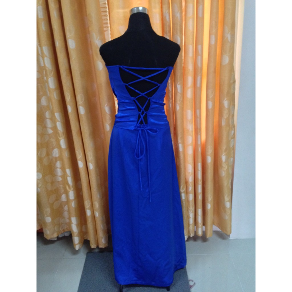 royal blue dinner gown