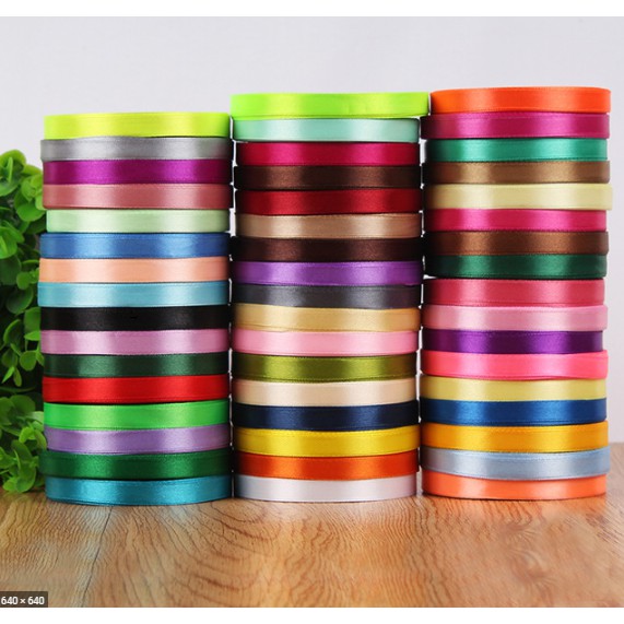 (25 Yards Roll) 1cm Satin Ribbon Wholesale Gift Packing Christmas 