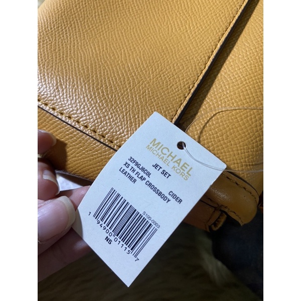 AUTHENTIC Michael Kors MK Jet Set Extra Small Crossgrain Leather Cider  Yellow Mini Bag | Shopee Philippines